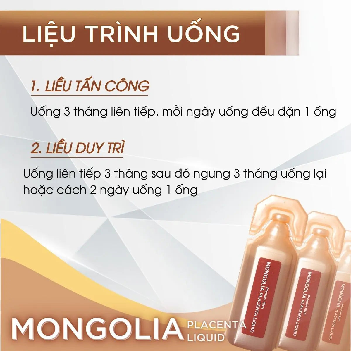 Nước Uống Nhau Thai Ngựa Mông Cổ Premier Rich Mongolia Placenta Liquid