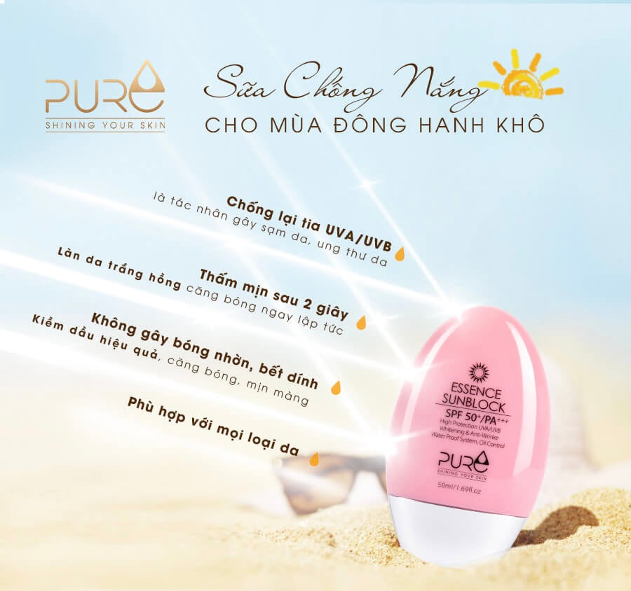 Sữa Chống Nắng Pure Nâng Tone, Bảo Vệ Da Toàn Diện