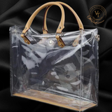 Custom Handmade PVC Bag Accessories Set for DIY Women’s Handbag – Clear Tote Bag with Leather Straps