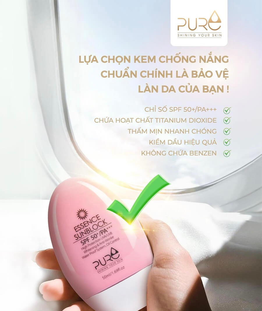 Sữa Chống Nắng Pure Nâng Tone, Bảo Vệ Da Toàn Diện