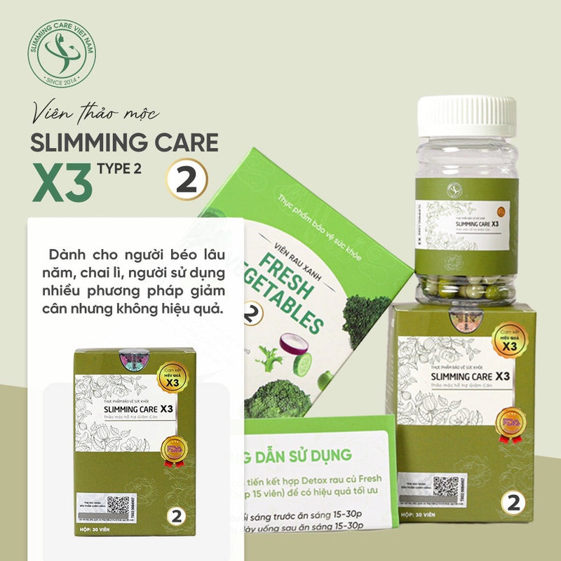 Viên Thảo Mộc Slimming Care X3
 ( Loại 2 )