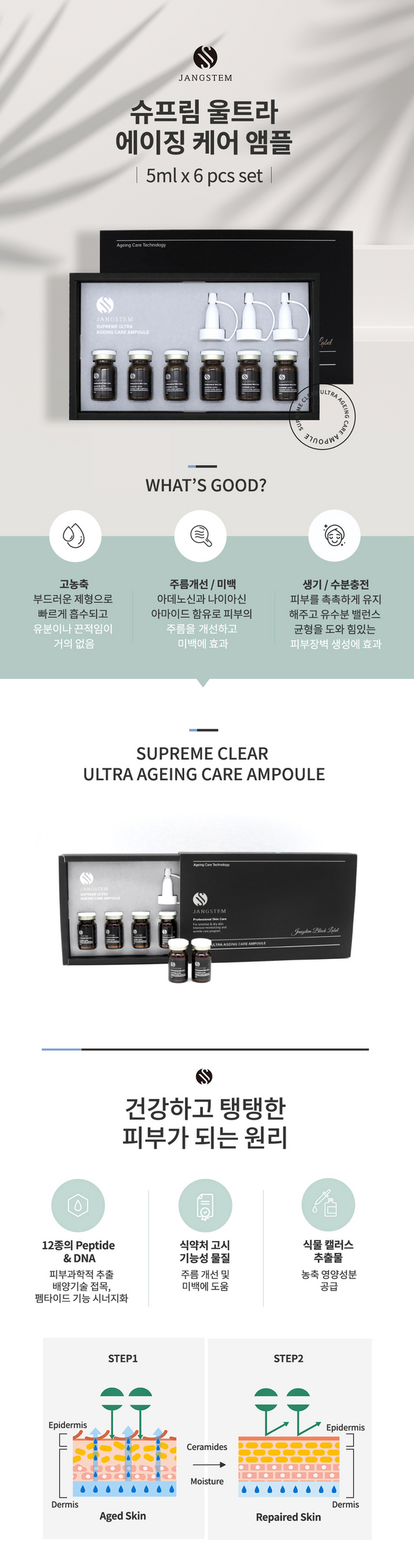 Tế Bào Gốc Phục Hồi Chống Lão Hoá Jangsterm Supreme Ultra Ageing Care Ampoule