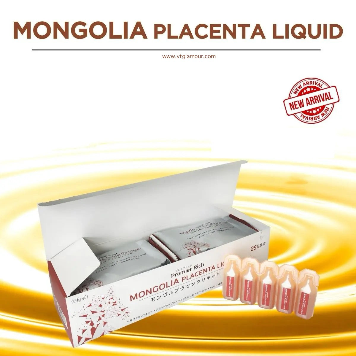 Nước Uống Nhau Thai Ngựa Mông Cổ Premier Rich Mongolia Placenta Liquid