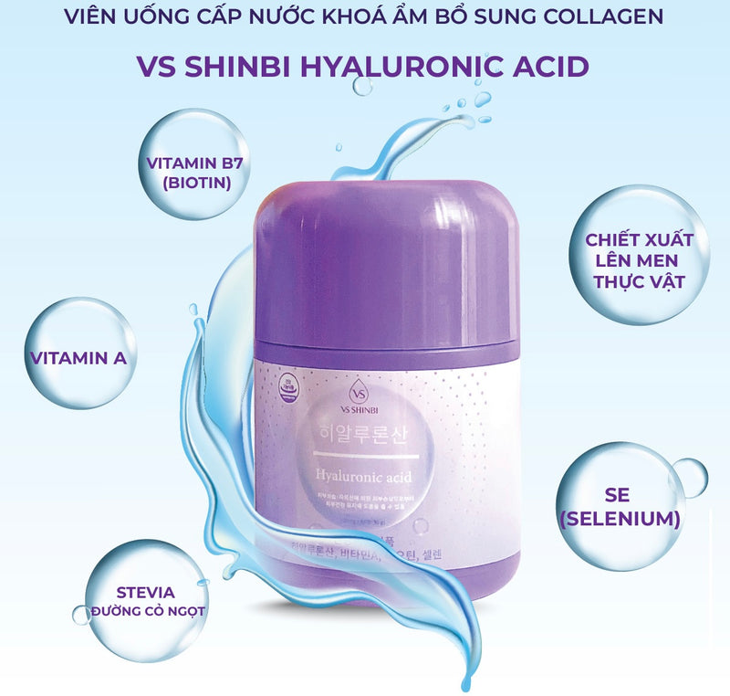 Viên Cấp Nước Khoá Ẩm Collagen VS Shinbi Hyaluronic Acid