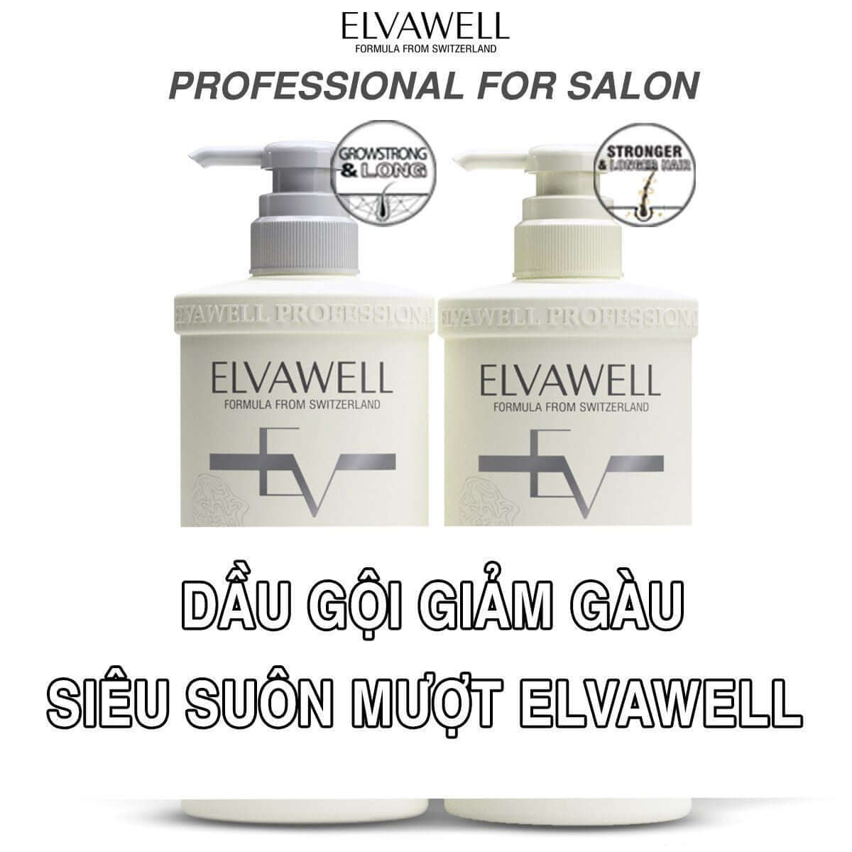 EVAWELL Gội Xả Giảm Gàu Siêu Suôn Mượt