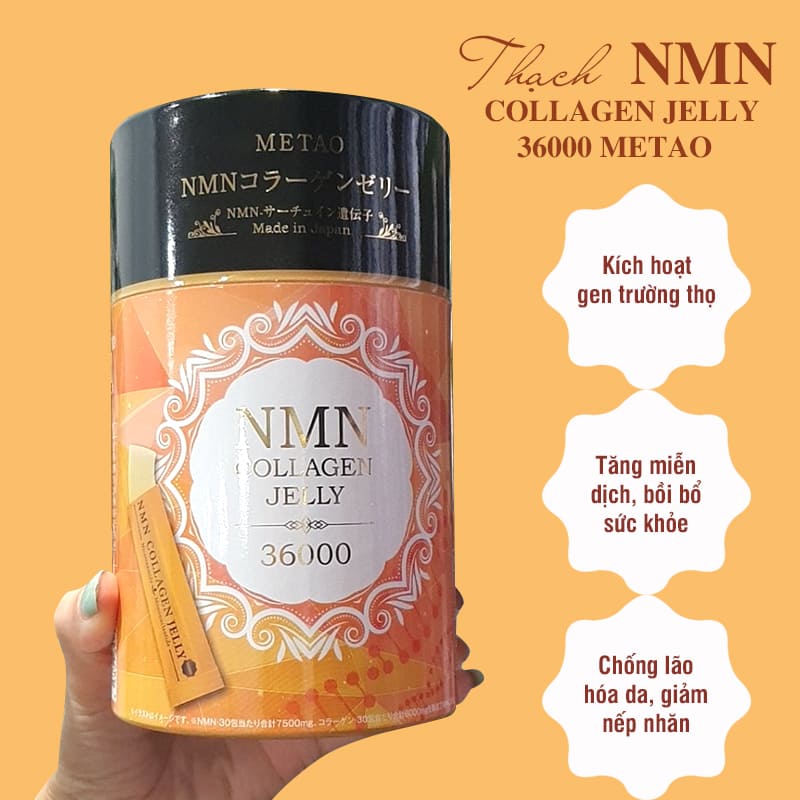 Thạch NMN Collagen Jelly 36000 Japan