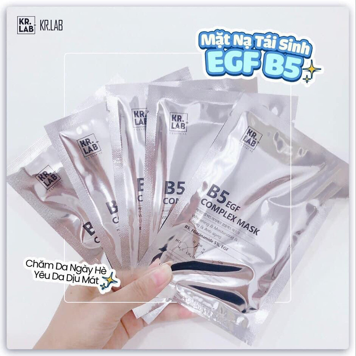 Mặt Nạ Phục Hồi Dưỡng Trắng KR.Lab+ B5 EGF Complex Mask ( 10 miếng )