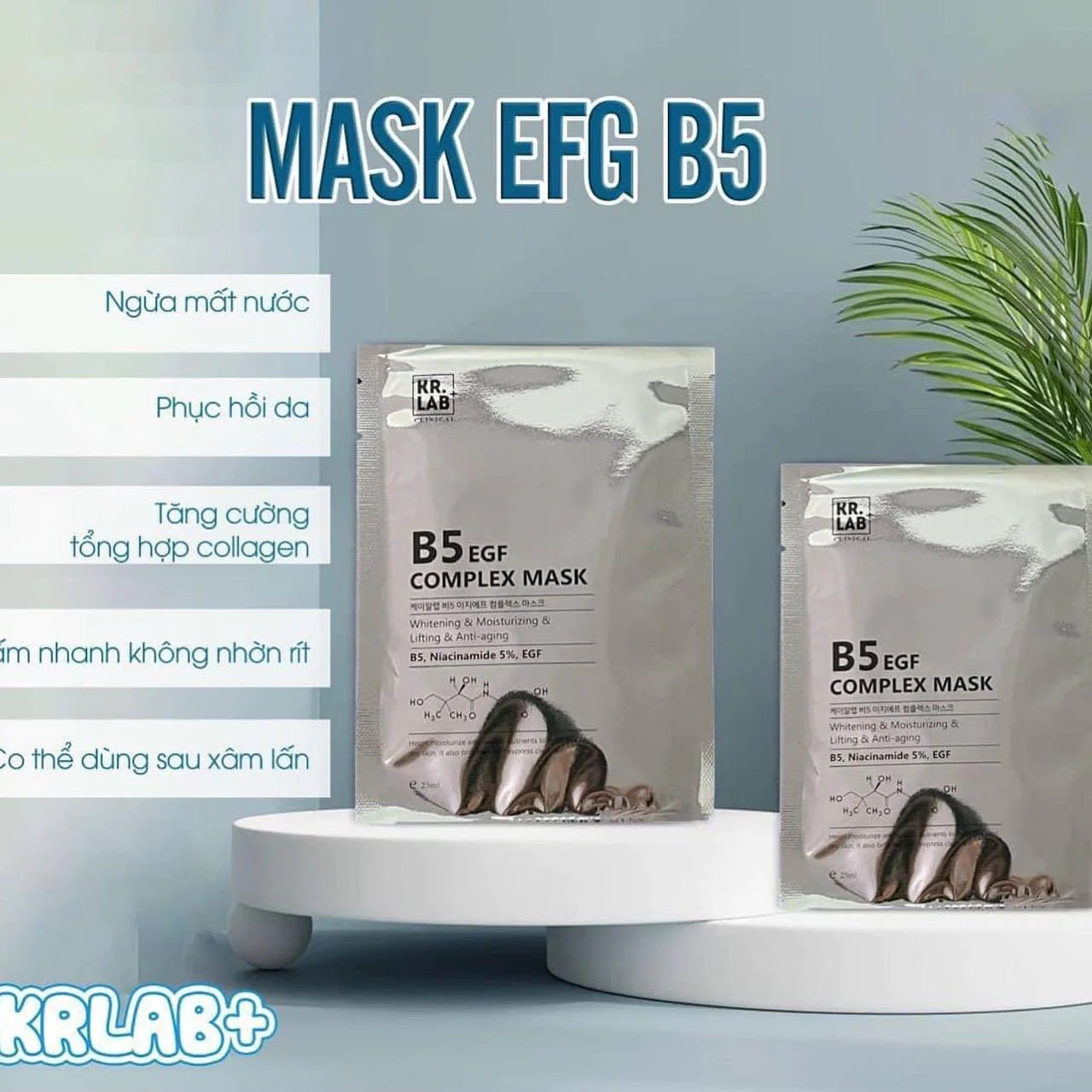 Mặt Nạ Phục Hồi Dưỡng Trắng KR.Lab+ B5 EGF Complex Mask ( 10 miếng )