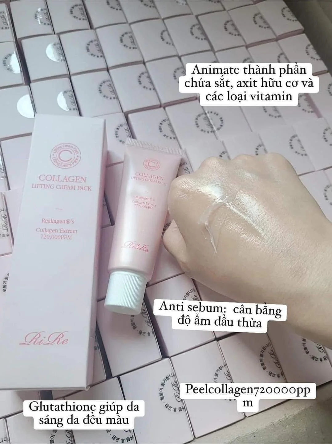 Mặt Nạ Peel Da Nâng Cơ Chống Lão Hoá Rire Collagen Lifting Cream Pack