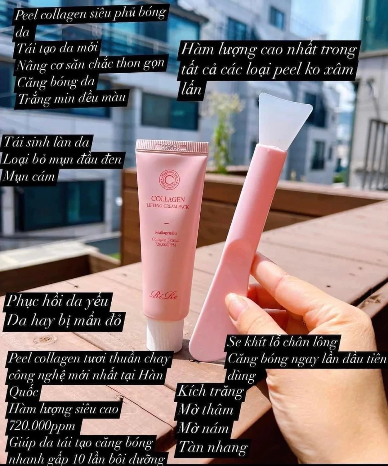 Mặt Nạ Peel Da Nâng Cơ Chống Lão Hoá Rire Collagen Lifting Cream Pack