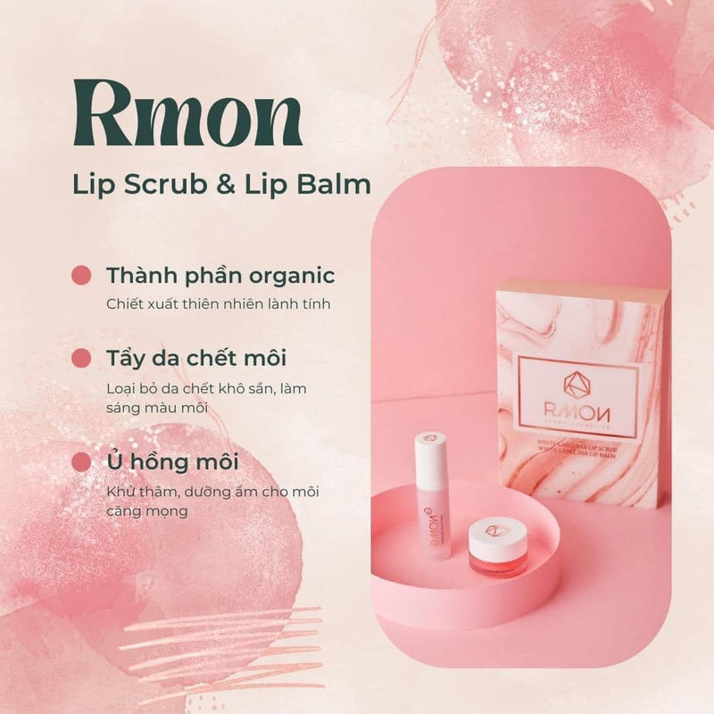 Set Dưỡng Môi Rmon White Label Dia Lip Scrub & Lip Balm