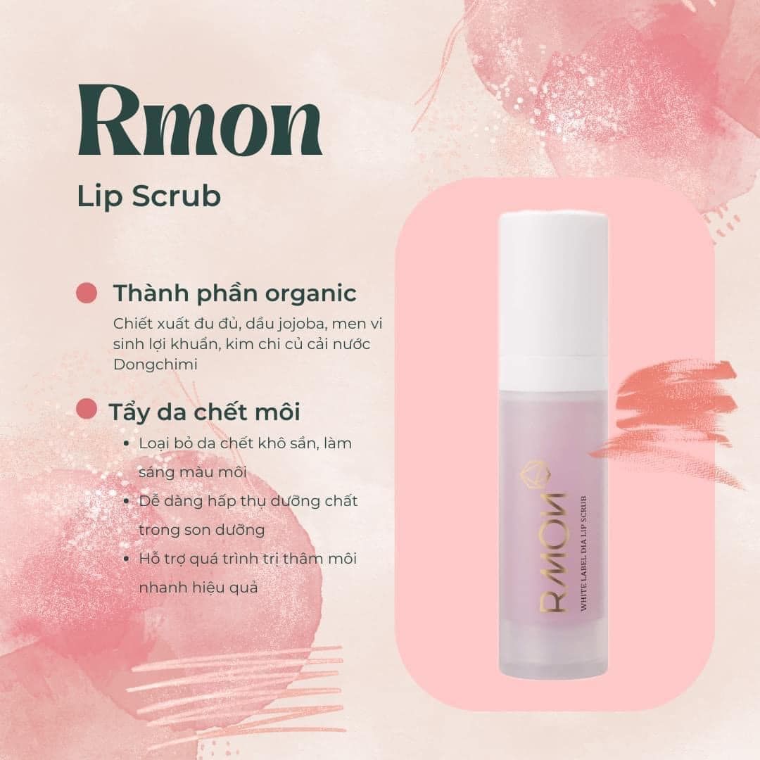 Rmon White Label Dia Lip Scrub & Lip Balm