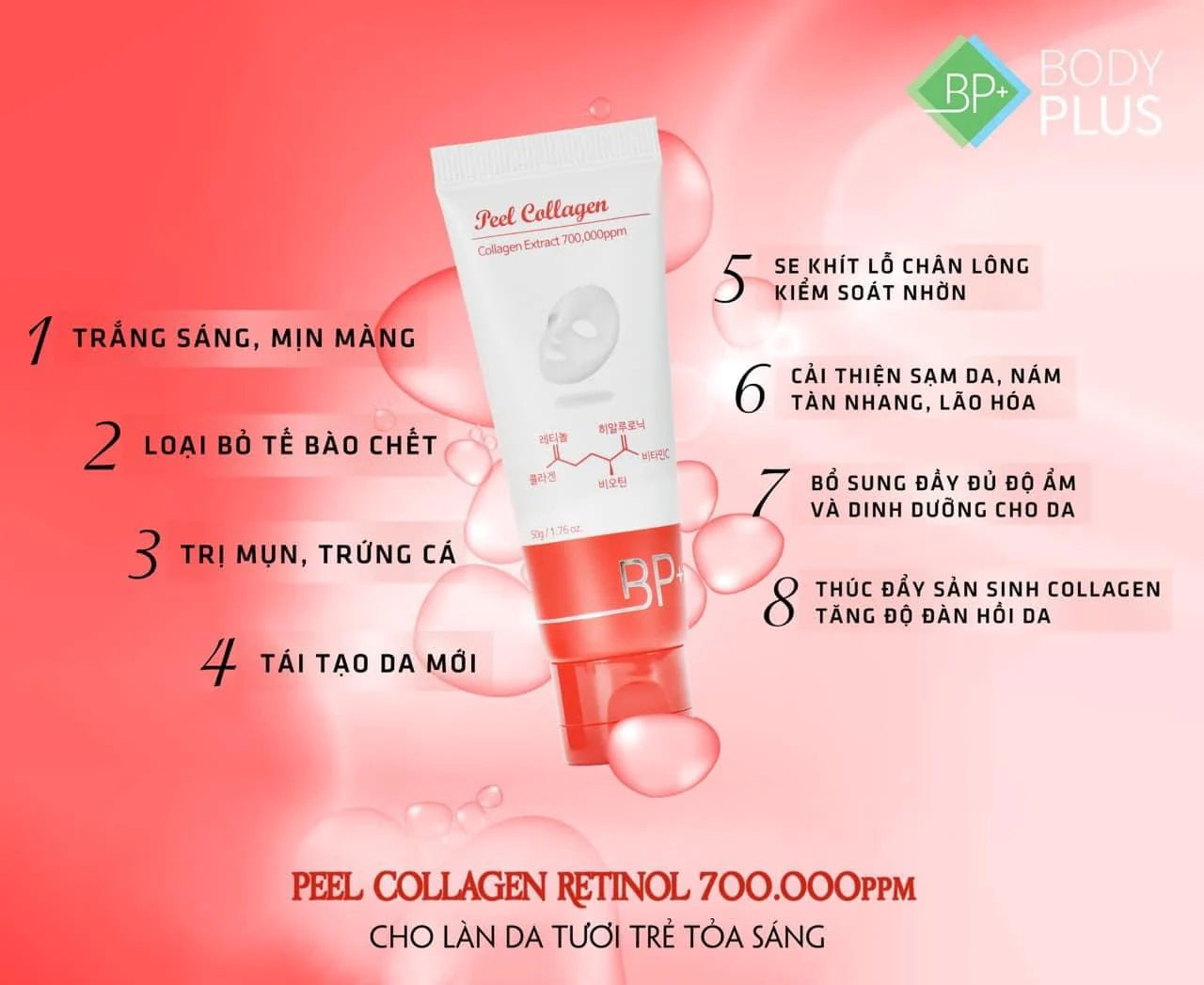 Peel Collagen Retinol Trẻ Hoá Săn Chắc Da