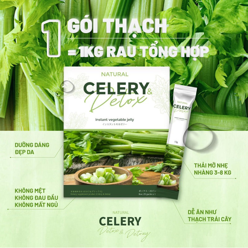 Thạch Cần Tây Celery Detox Thanh Nhiệt Giải Độc