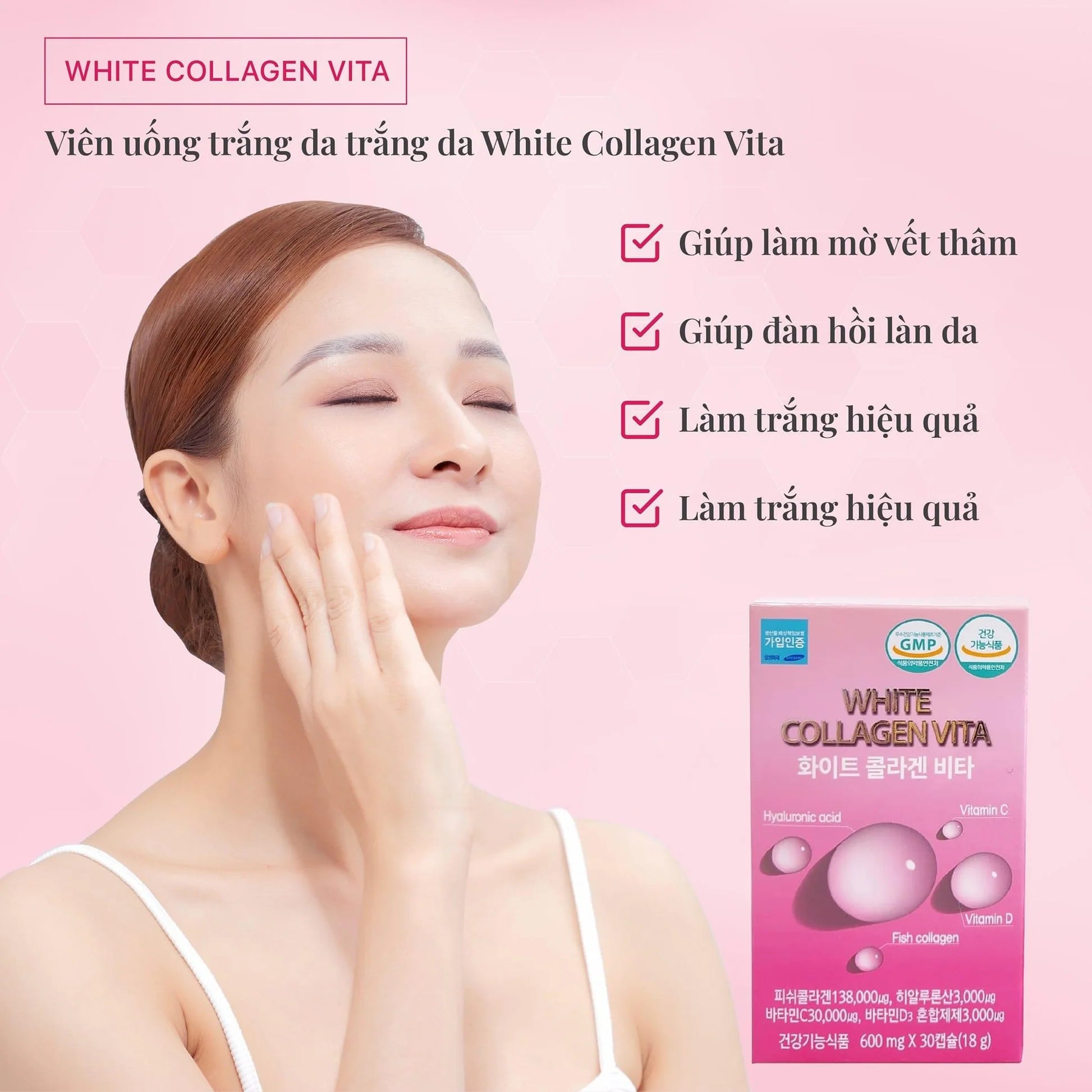 Viên Uống Sáng Da , Giảm Nám White Collagen Vita