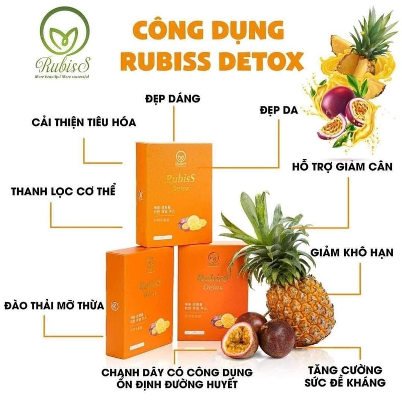 Rubiss Detox Pineapple Passion Fruit Juice Weight Loss ( box of 12)