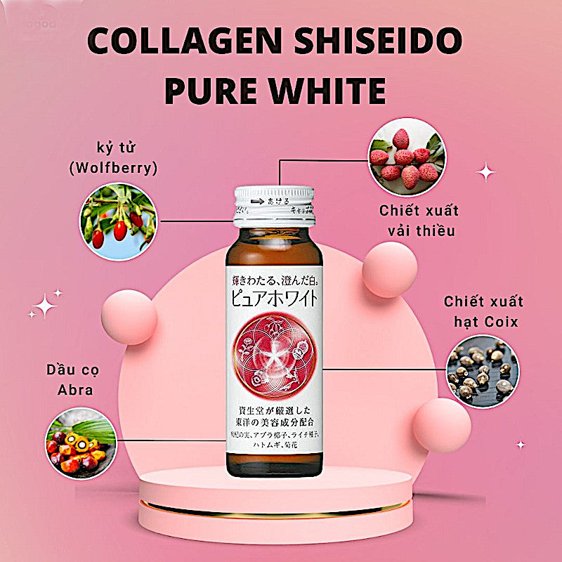 Nước Uống Sáng Da Shiseido Collagen Pure White