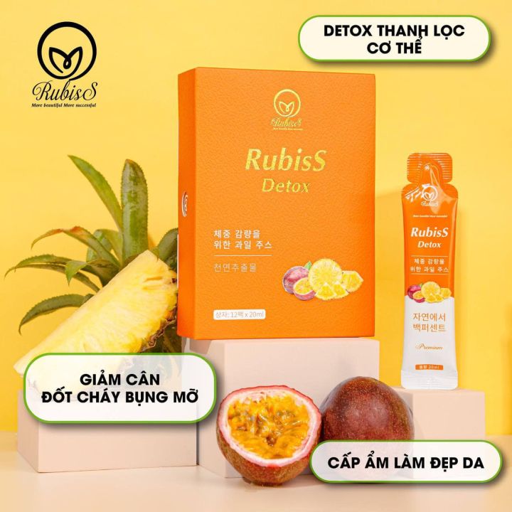 Rubiss Detox Pineapple Passion Fruit Juice ( box of 12)