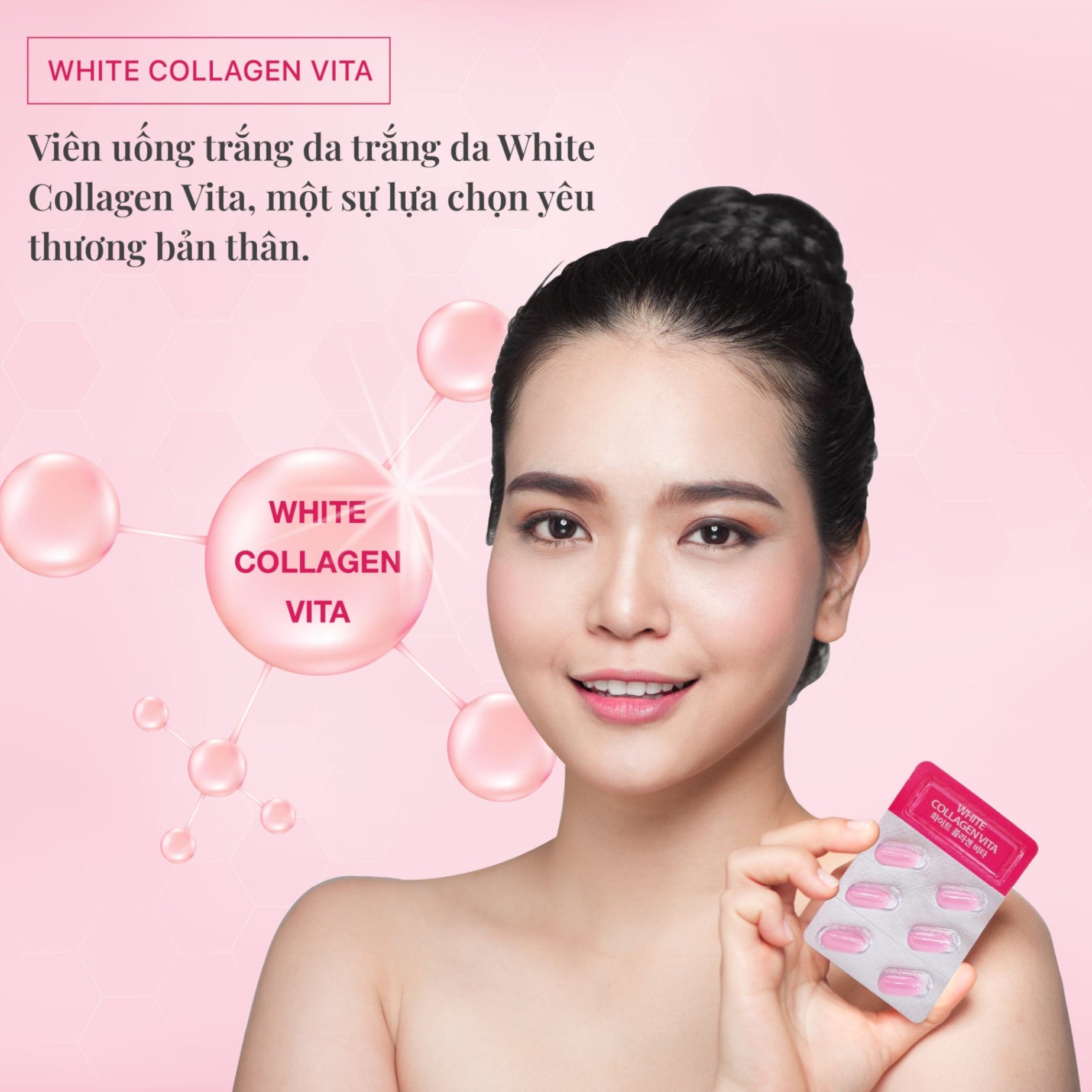 Viên Uống Sáng Da , Giảm Nám White Collagen Vita