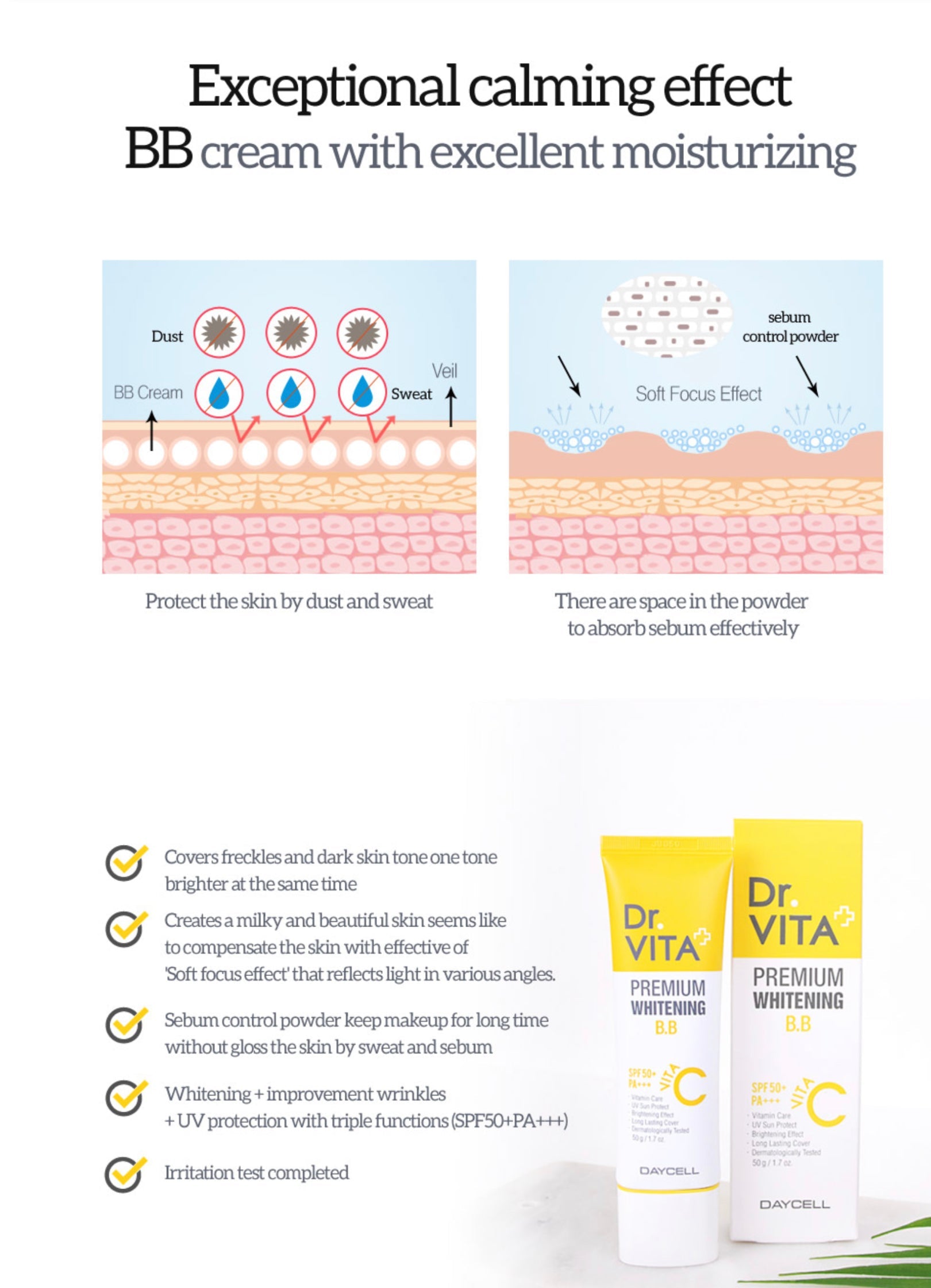 BB Cream Dr Vita Premium Whitening DayCell