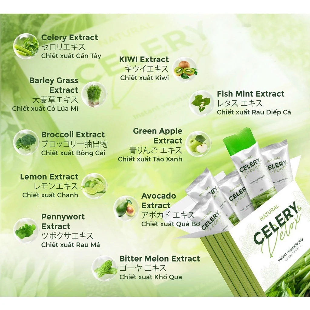 Thạch Cần Tây Celery Detox Thanh Nhiệt Giải Độc