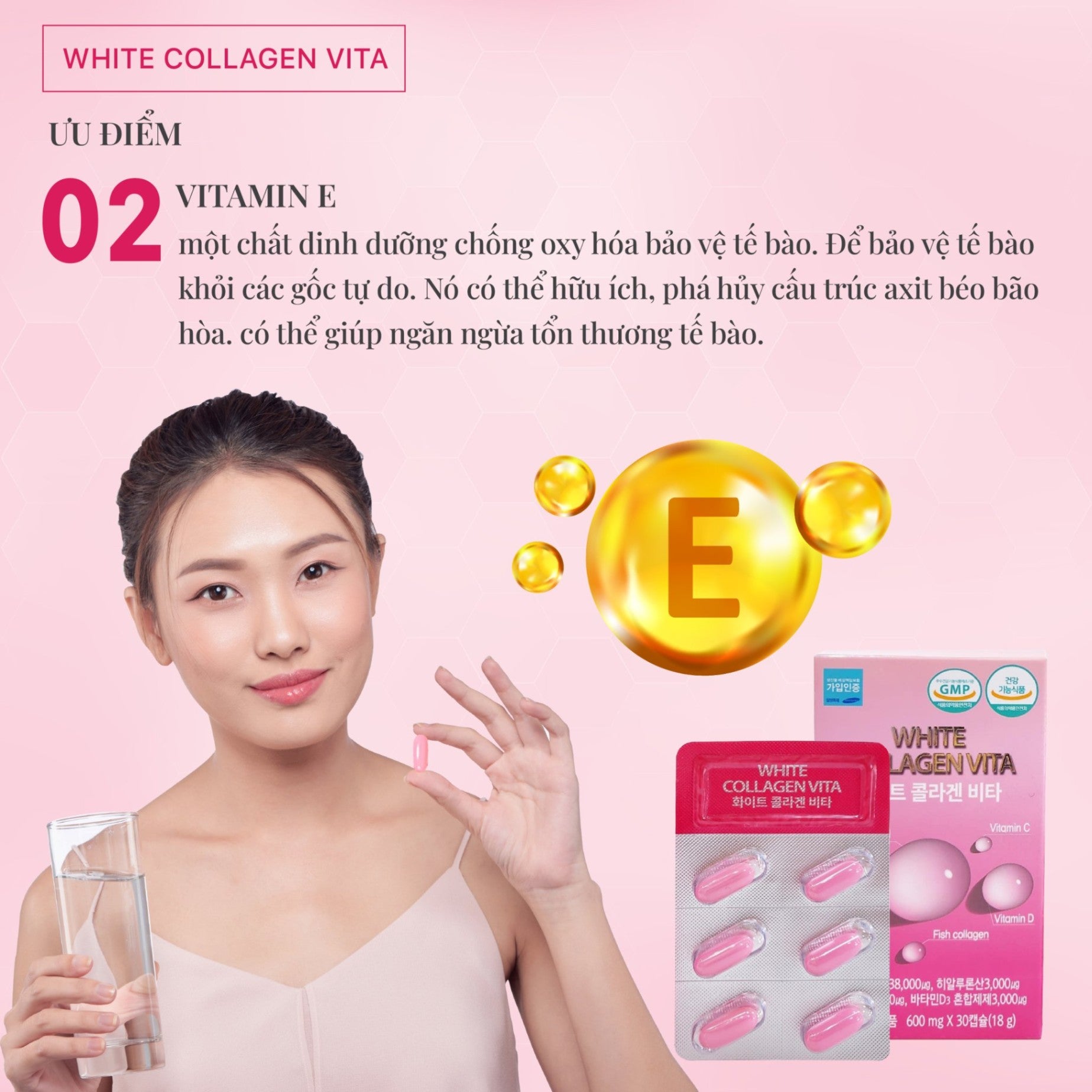 Viên Uống Sáng Da , Giảm Nám White Collagen Vita