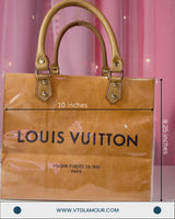 Premade Tote Bag - Brown Handle