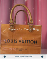 Premade Tote Bag - Brown Handle