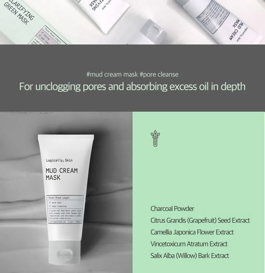 Logically Skin Clarifying Green Mask- Mud Cream Mask