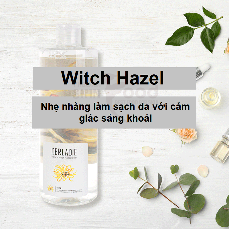Nước Hoa Hồng Derladie Natural Witch Hazel Toner Làm Sạch Da, Dưỡng Ẩm 500ml - Vt Glamour