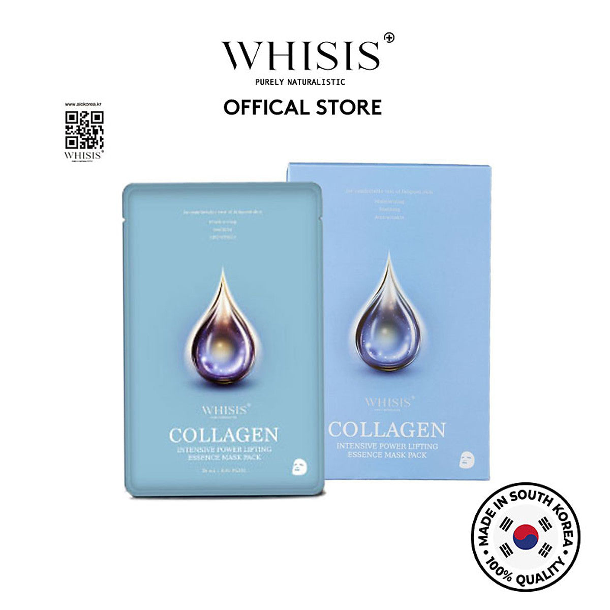 Mặt Nạ Giấy WHISIS Intensive Collagen Power Lifting Essence Mask Pack Chống Lão Hóa Da