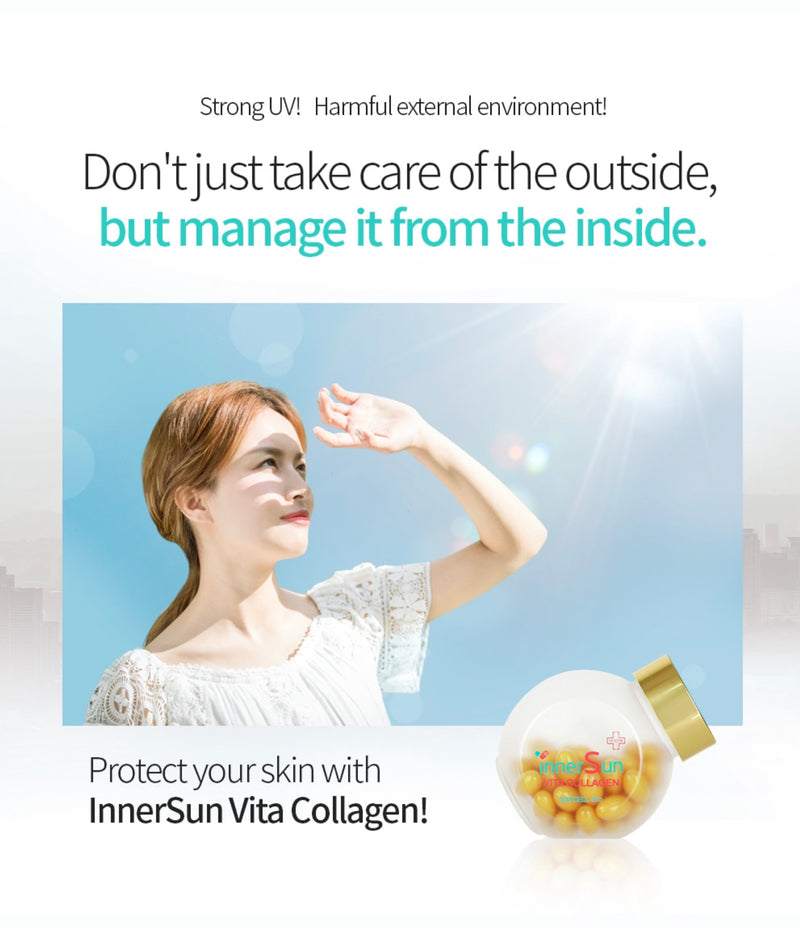 InnerSun Vita Collagen Supplements for suncare from inside of skin