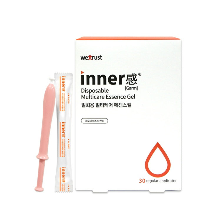 Wettrust InnerGarm Disposable Multicare Essence Gel Natural Lubrication Moisturizing Cleansing Nourishing 1.7g Each (30 Syringes)