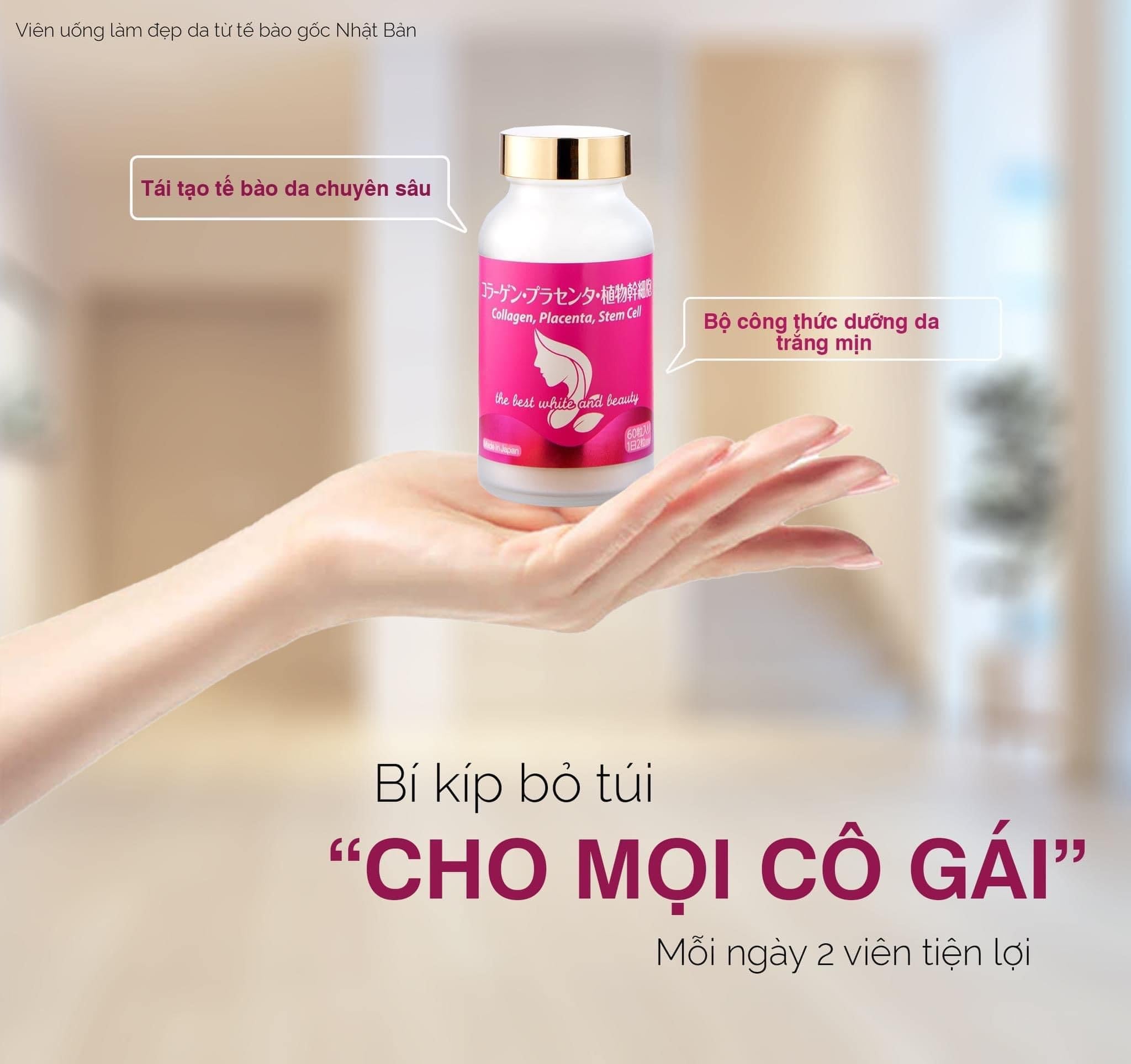 Viên Uống Collagen , Placenta , Stem Cell Nhật Bản