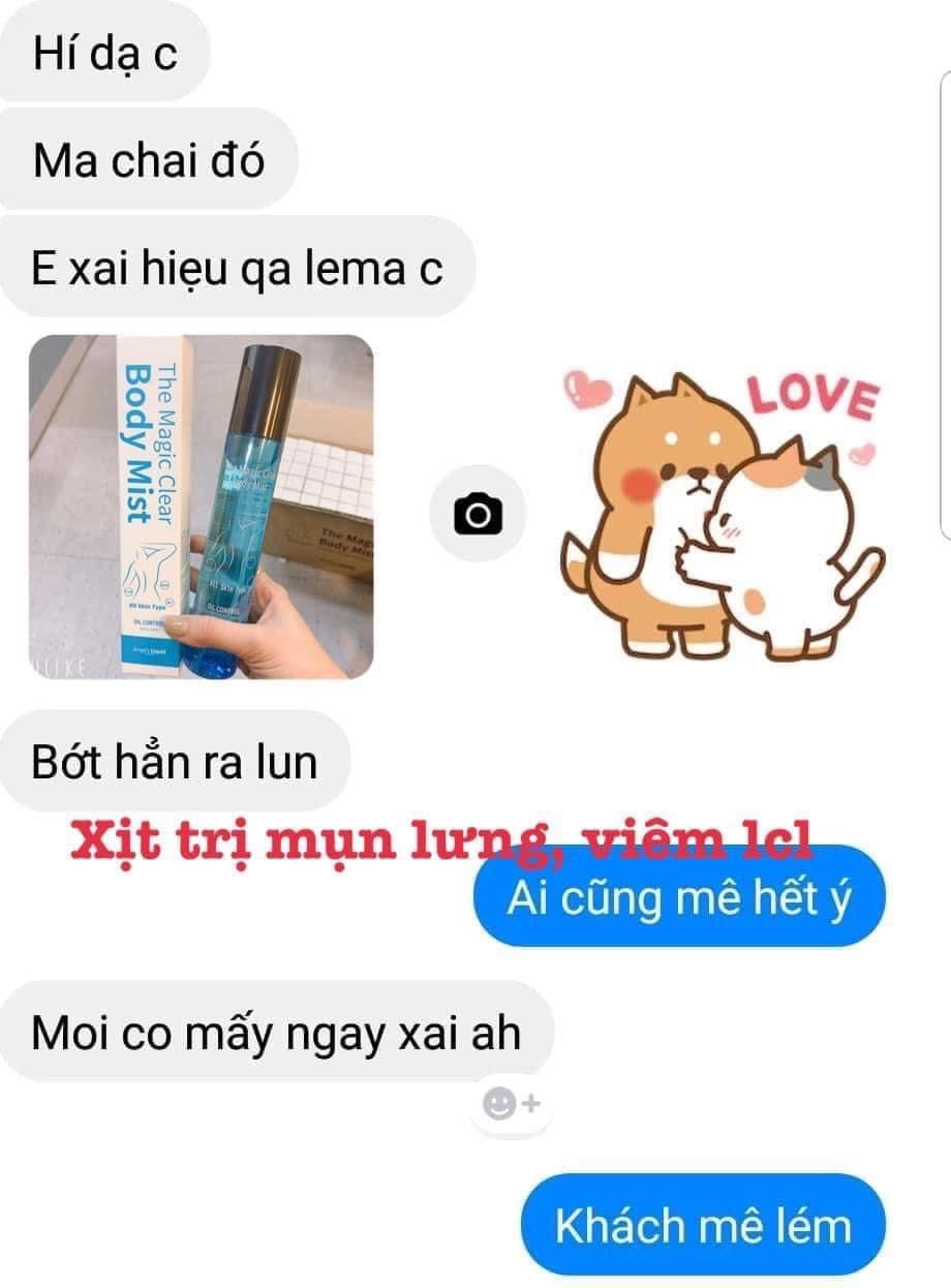 Xịt mụn lưng ANGEL’s LIQUID The magic Clear Body Mist - Vt Glamour