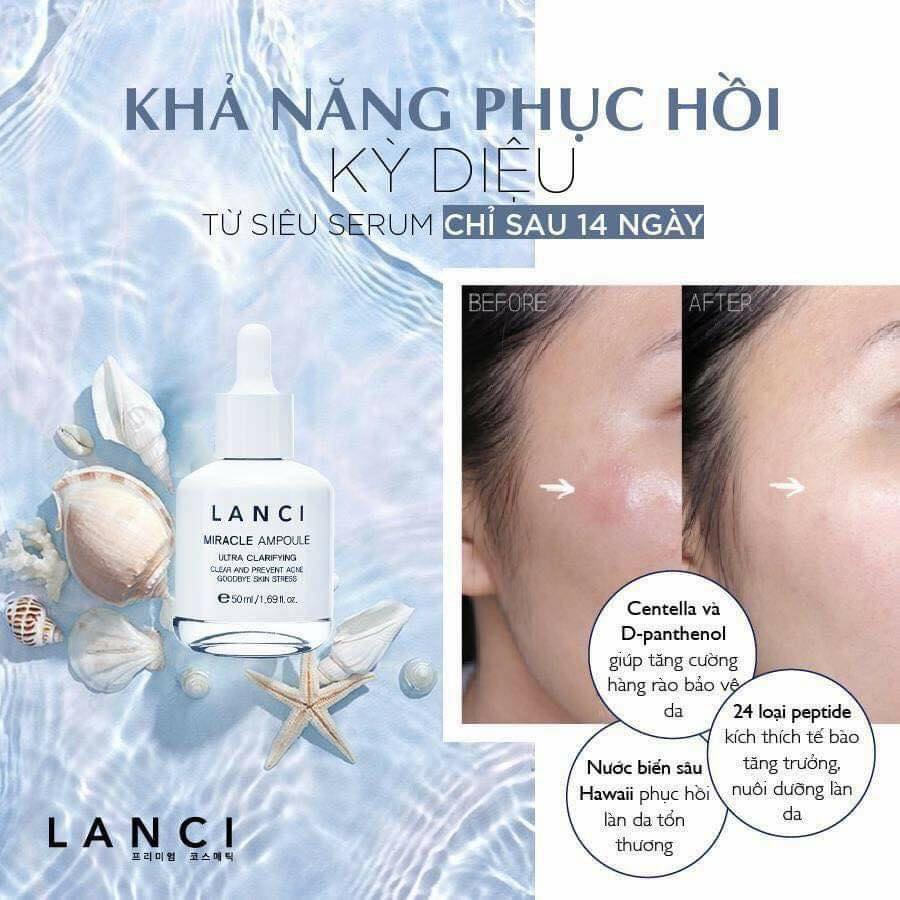 Siêu Serum Lanci Miracle Ampoule - Dưỡng ẩm, giúp làn da sáng khỏe đều màu