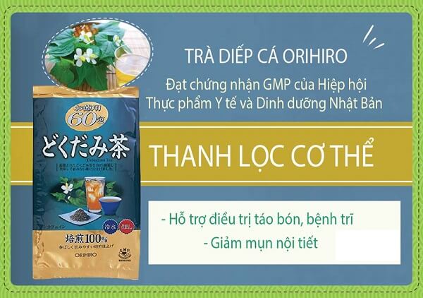 Trà rau diếp cá thải độc Orihiro Dokudami Nhật Bản