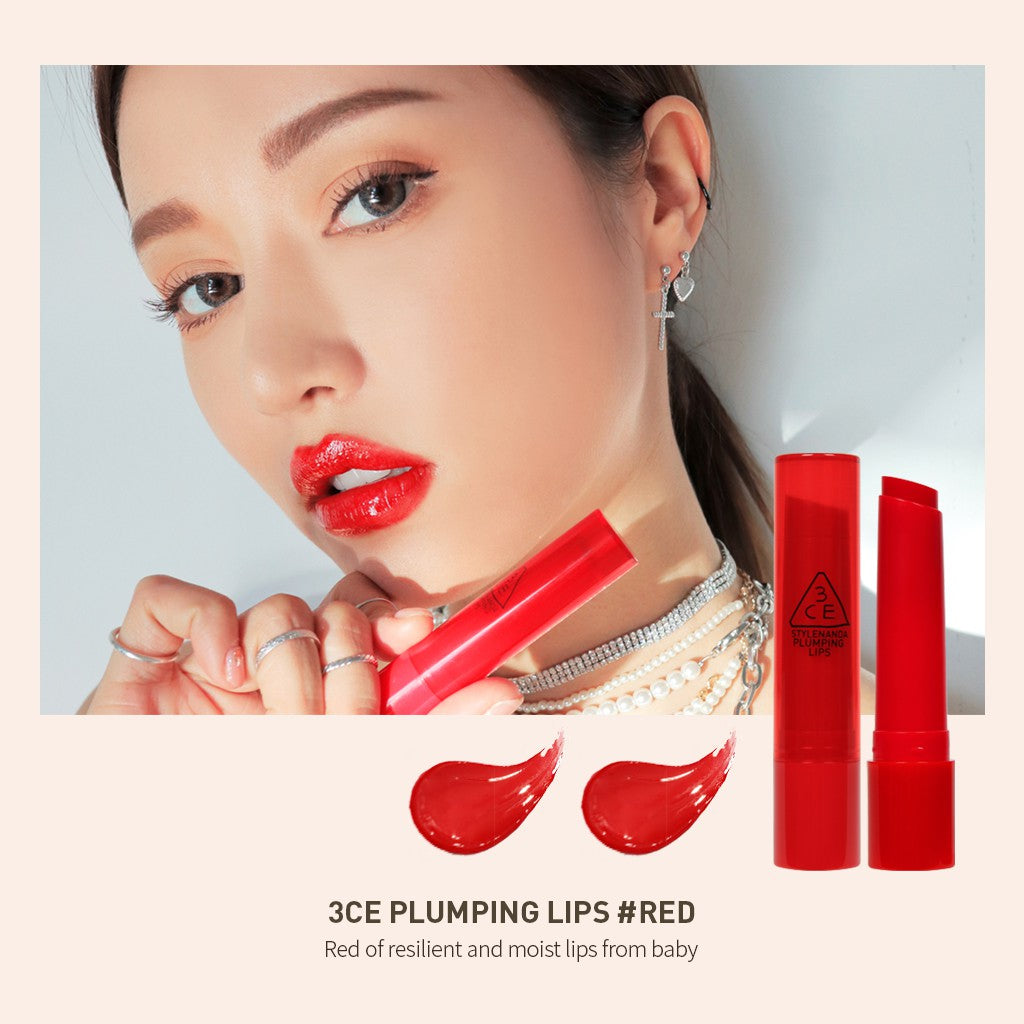 Set 2 Son Dưỡng Môi Có Màu 3CE Plumping Lips