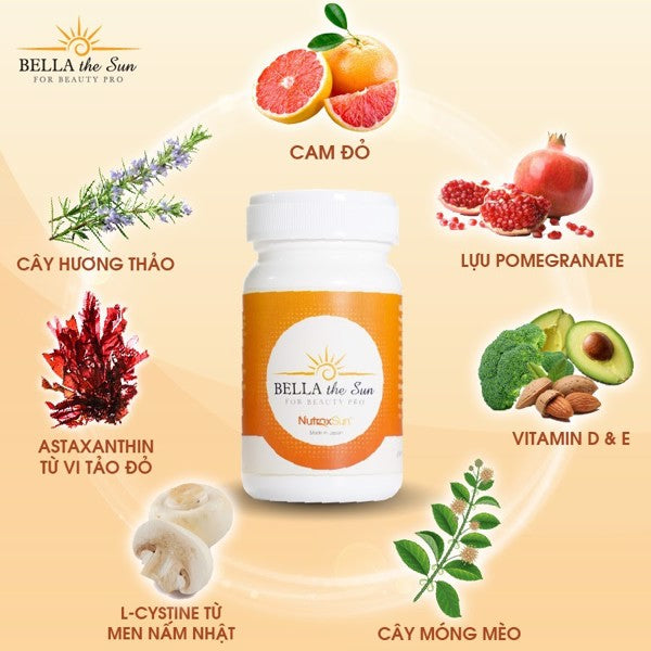 Bella The Sun sunscreen & brightening pill made in Japan