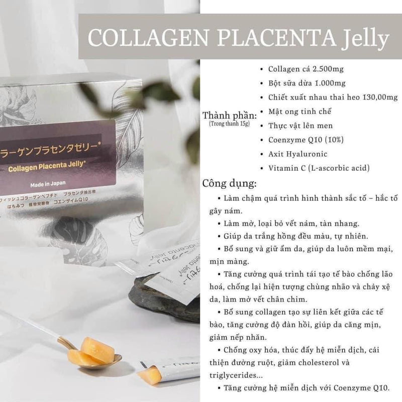 Thạch Collagen Placenta JELLY - Nhật Bản