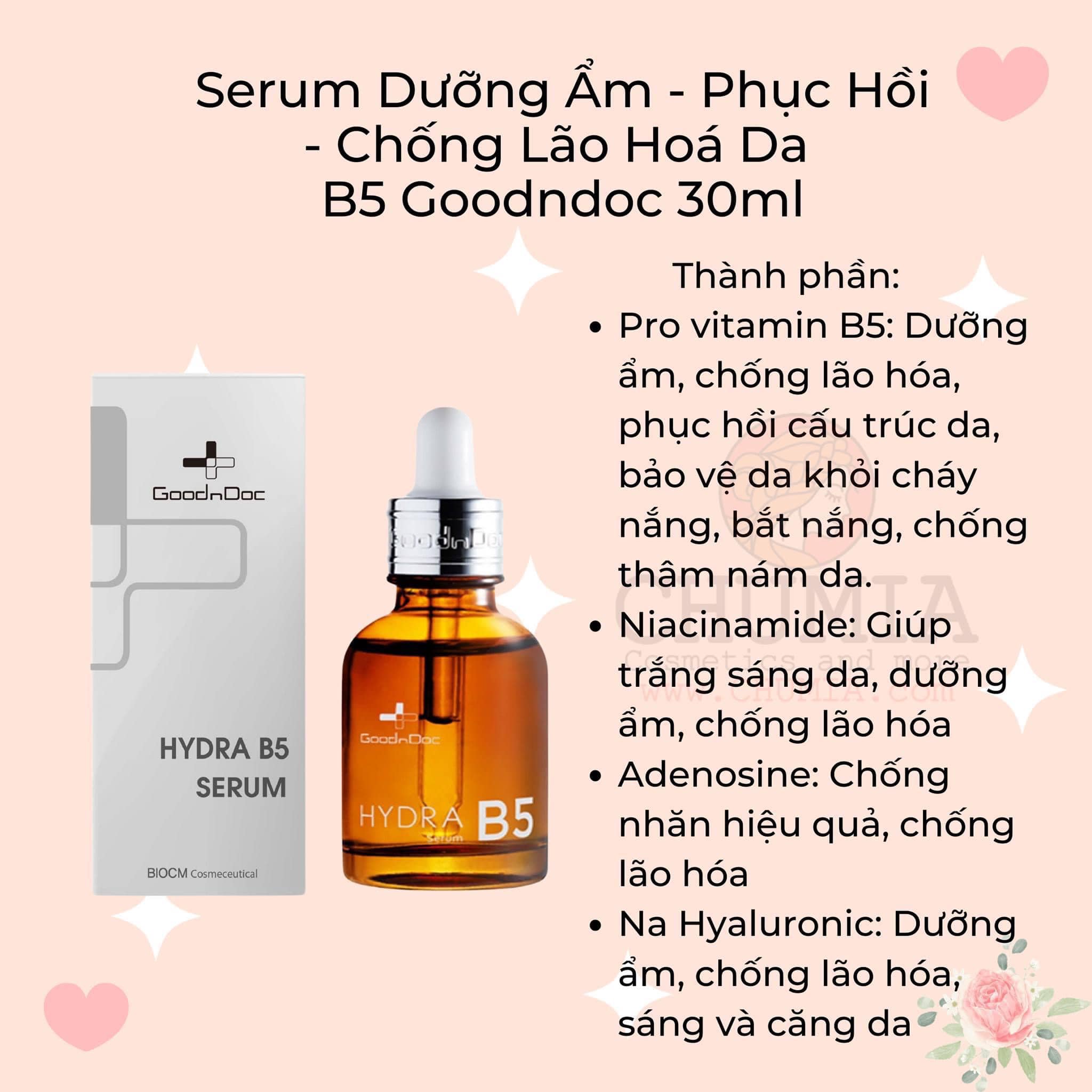 GoodnDoc Hydra B5 Serum Tinh Chất Cấp Nước và Phục Hồi Da