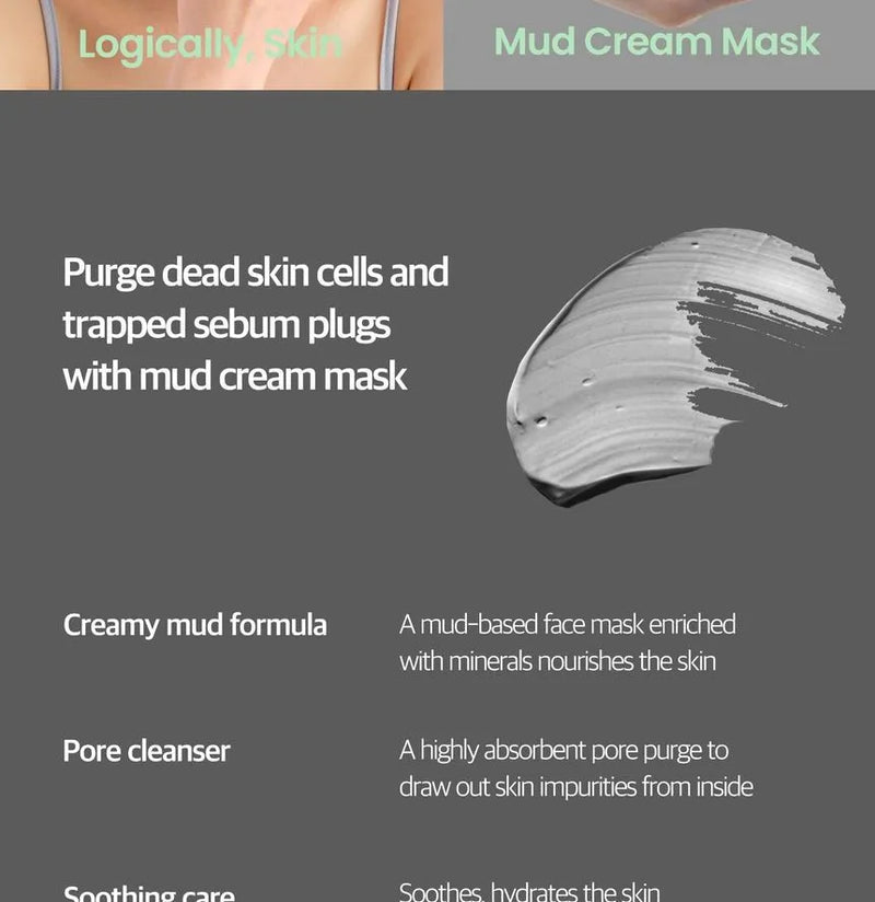 Logically Skin Clarifying Green Mask- Mud Cream Mask