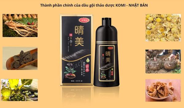 Dầu Gội KOMI Phủ Bạc - Màu Đen 