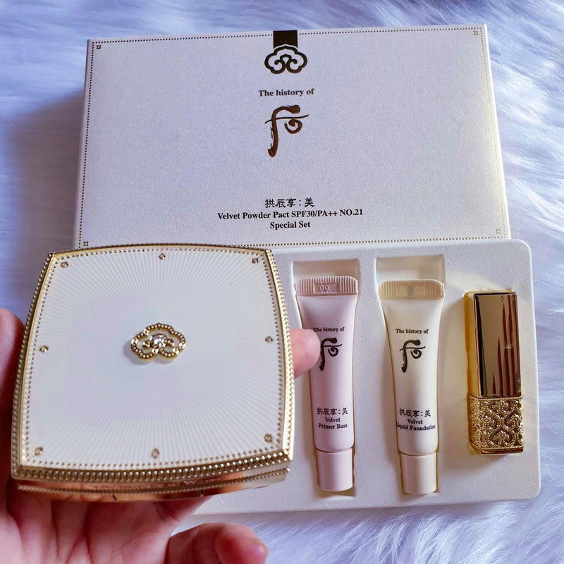 Bộ sản phẩm Whoo, Phấn phủ Velvet Powder Pact SPF30/PA++Special Set