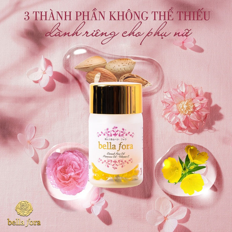 Viên uống tinh chất hoa hồng Bella Fora