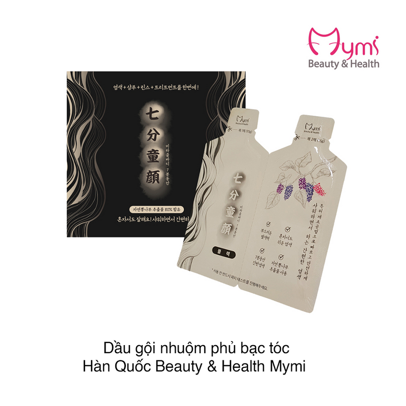 Dầu Gội Phủ Bạc Beauty & Health MYMI ( hộp 6 gói )