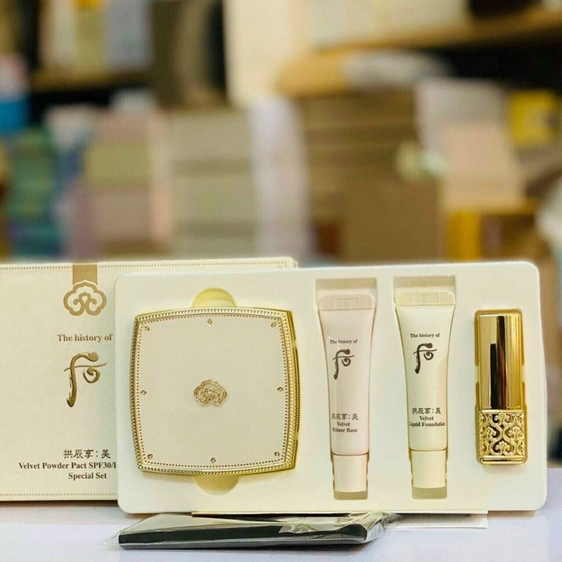 Bộ sản phẩm Whoo, Phấn phủ Velvet Powder Pact SPF30/PA++Special Set