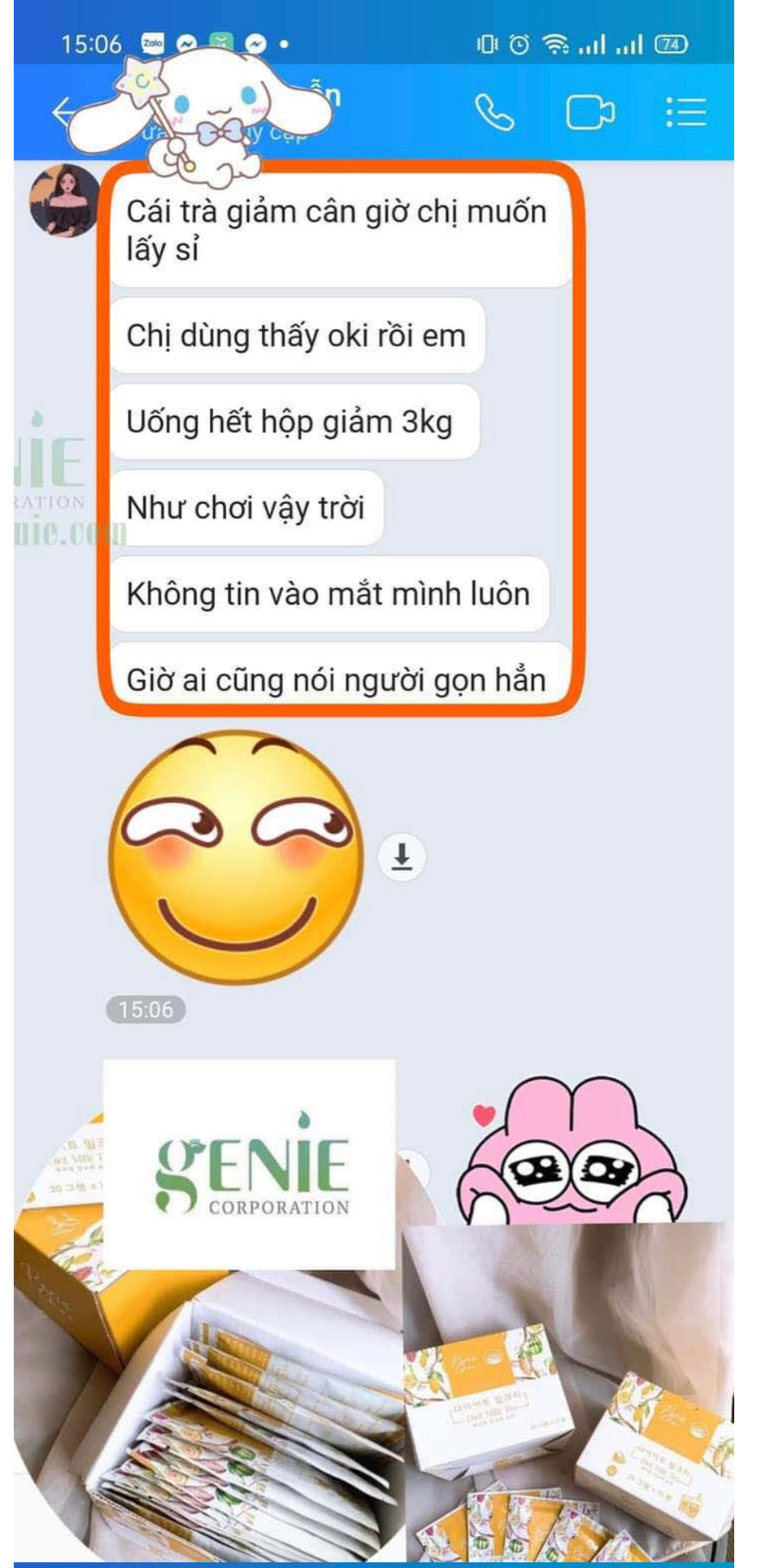 Trà Sữa Giảm Cân Genie Paris Choi Diet Milk Tea