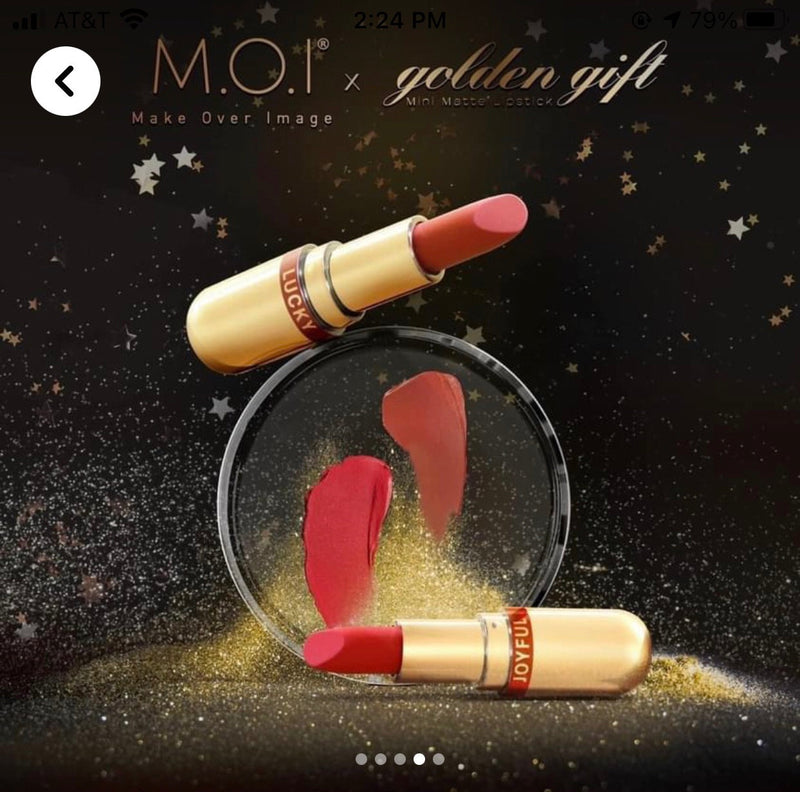 Set 2 Son Thỏi Lì M.O.I Golden Gift Mini Matte Lipstick