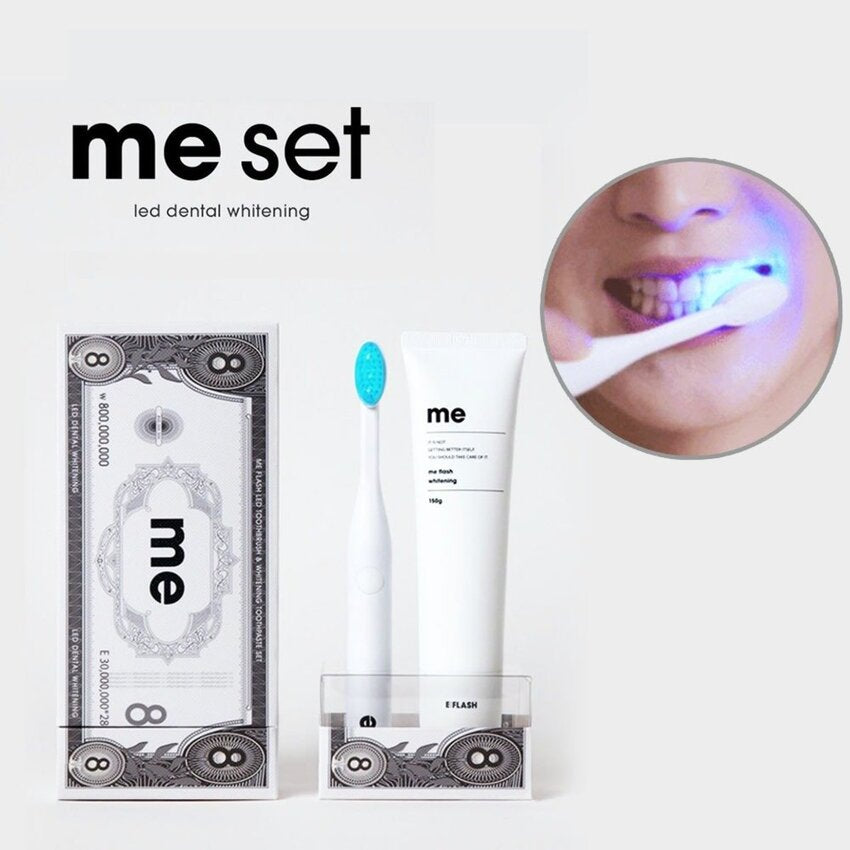 Set bàn chải đánh răng Me Flash Led Toothbrush & Whitening Toothpaste